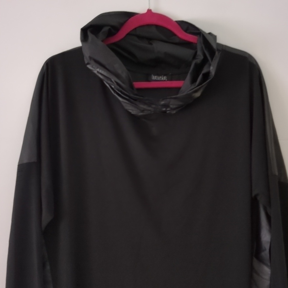 Black Asymmetrical minimalist lagenlook avant garde tunic dress Art To Wear - Picture 3 of 8